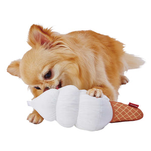 PETIO Ice Cream Cool Plush Squeaker Dog Toy