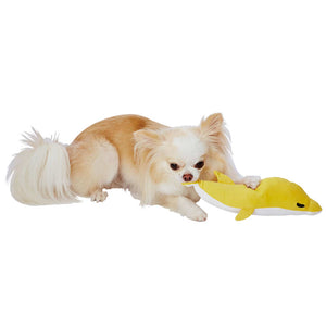 PETIO Dolphin Cool Plush Squeaker Dog Toy