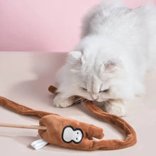 將圖片載入圖庫檢視器 MICHU Mayitwill Natural Interactive Cat Wand, Safe Hunting Distance Cat Toys for Indoor Cats
