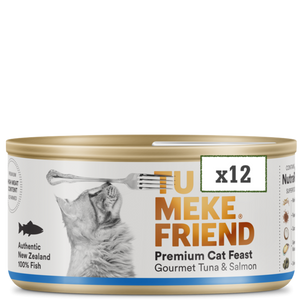 TU MEKE FRIEND Wet Cat Food with NutraRich Gourmet Tuna & Salmon 85G