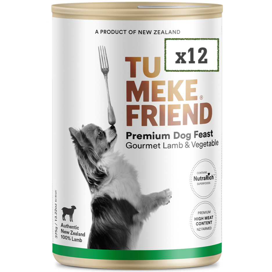 TU MEKE FRIEND Wet Dog Food with NutraRich Gourmet Lamb & Vegetable 375g