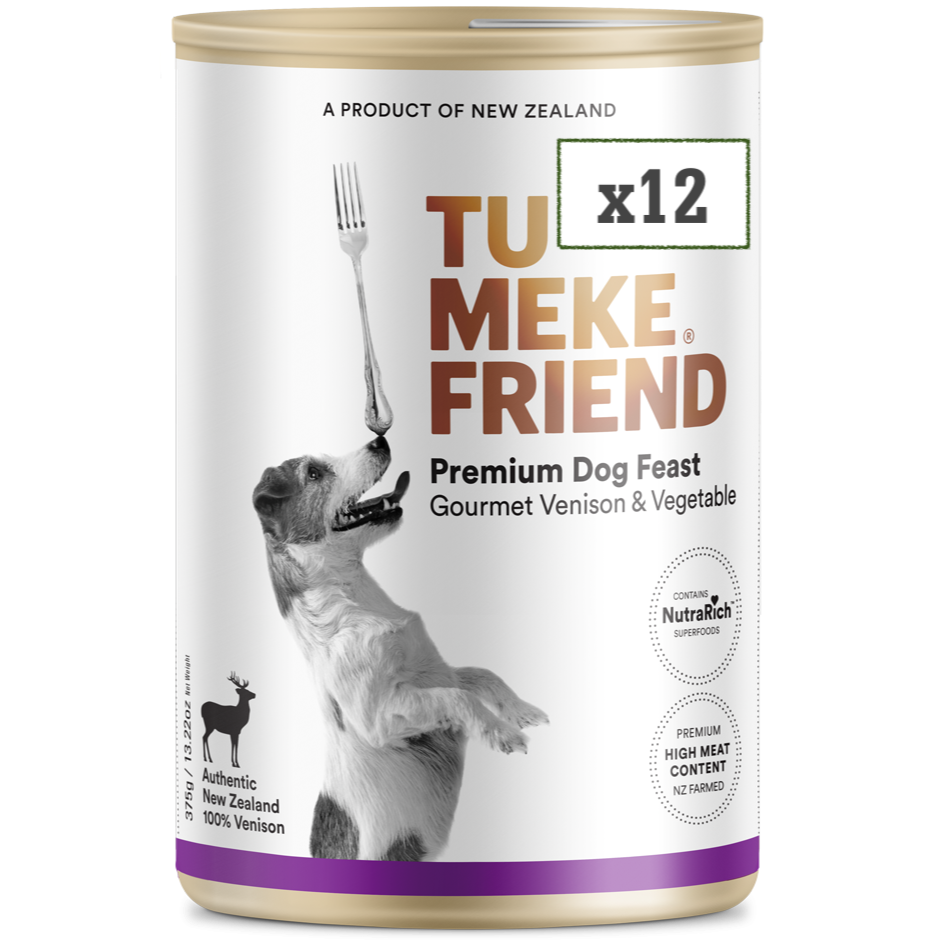 TU MEKE FRIEND Wet Dog Food with NutraRich Gourmet Venison & Vegetable 375g