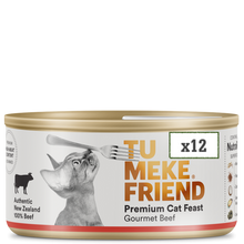 Load image into Gallery viewer, TU MEKE FRIEND Wet Cat Food with NutraRich Gourmet Beef 85G
