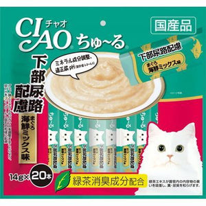 CIAO Churu Lower Urinary Tract Consideration Tuna Seafood Mixed Flavour 20 pieces
