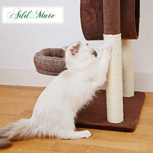 將圖片載入圖庫檢視器 PETIO Add Mate Check Cat Scratching Tree Tower Mid

