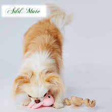 Load image into Gallery viewer, PETIO Add Mate Natural Floss Squeaker Woody Rope Animal Dog Toy

