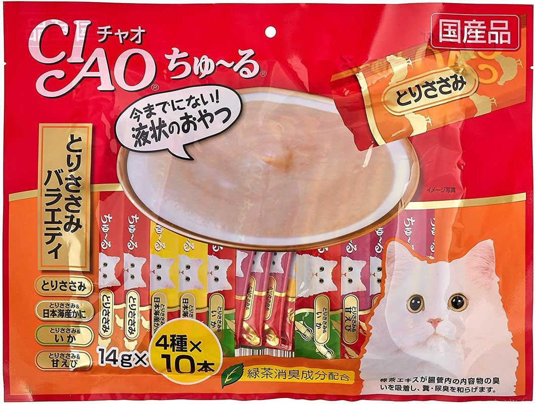 CIAO CHURU Cat Treats Chicken Fillet Variety 40 pieces
