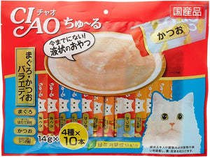 CIAO CHURU Cat Treats Tuna Series II  / Skipjack Variety 40 pieces
