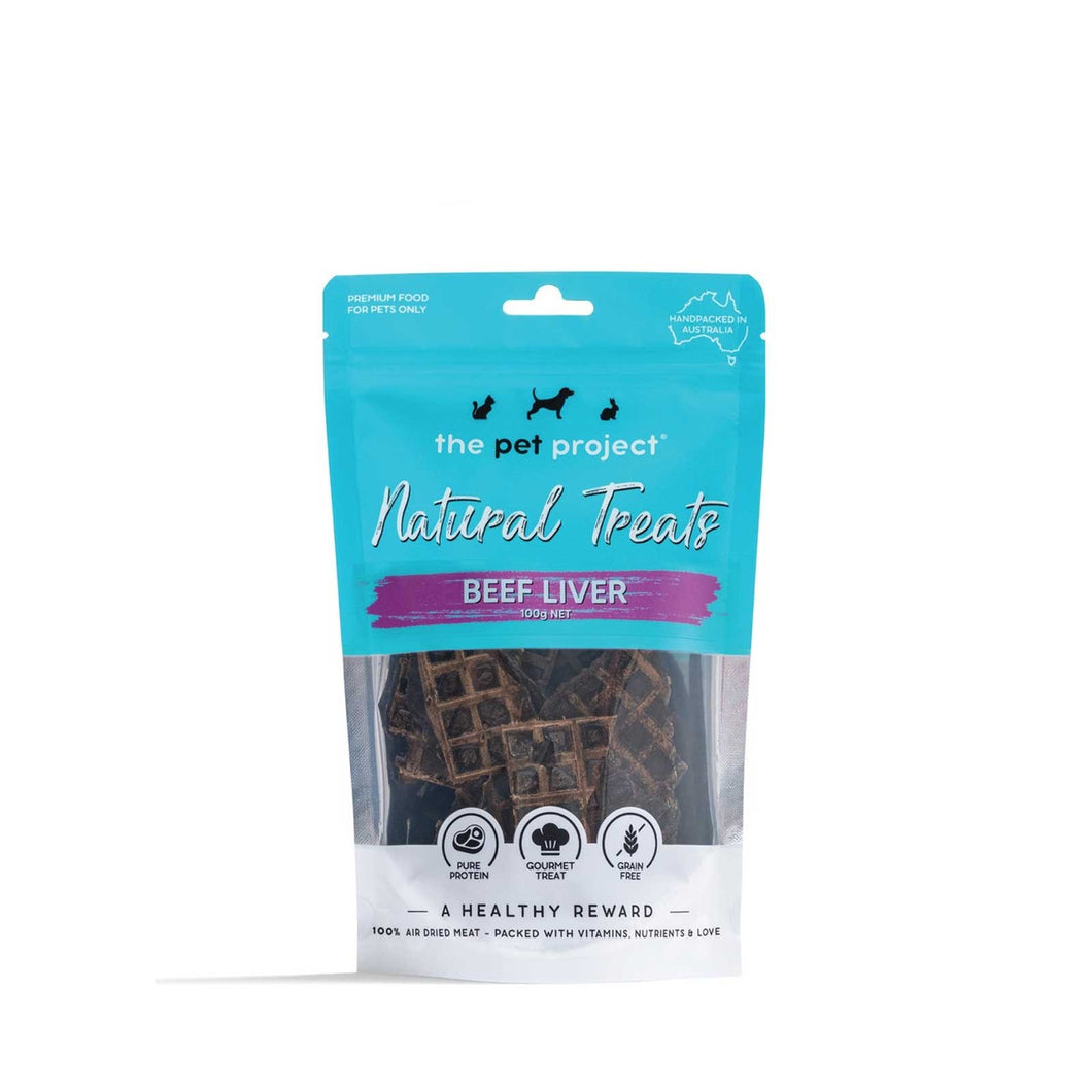 THE PET PROJECT Natural Treats Beef Liver 100g