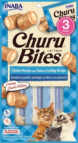 CIAO Churu Bites Cat Treats Tuna With Scallop