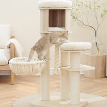 將圖片載入圖庫檢視器 PETSBELLE Solid Wood Cat Tree 1.13m
