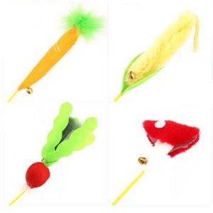 PETZROUTE Vegetable Cat Teaser Toy