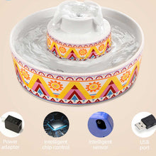 Load image into Gallery viewer, PETWANT Bohemian Style Cramic Water Fountain
