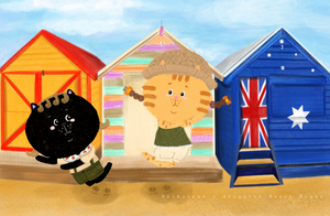 FLUFFURRY Follow Cats Travling Australia Postcards