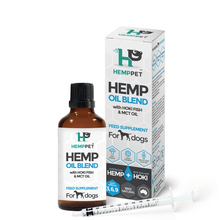 Load image into Gallery viewer, HEMPPET Hemp Oil Blend with Hoki Fish &amp; MCT Oil for Dogs 100ml

