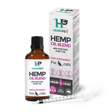 Load image into Gallery viewer, HEMPPET Hemp Oil Blend with Hoki Fish and MCT Oil for Cats 100ml

