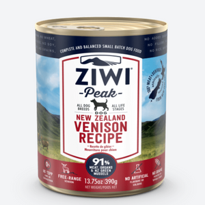ZIWI PEAK Canned Dog Food Vension Recipe 390g