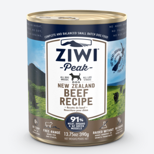 ZIWI PEAK Wet Beef Recipe Dog Food 12 cans 390g