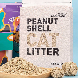TOUCHCAT High-Clumping Eco-Friendly Peanut Shell Cat Litter 2.5kg