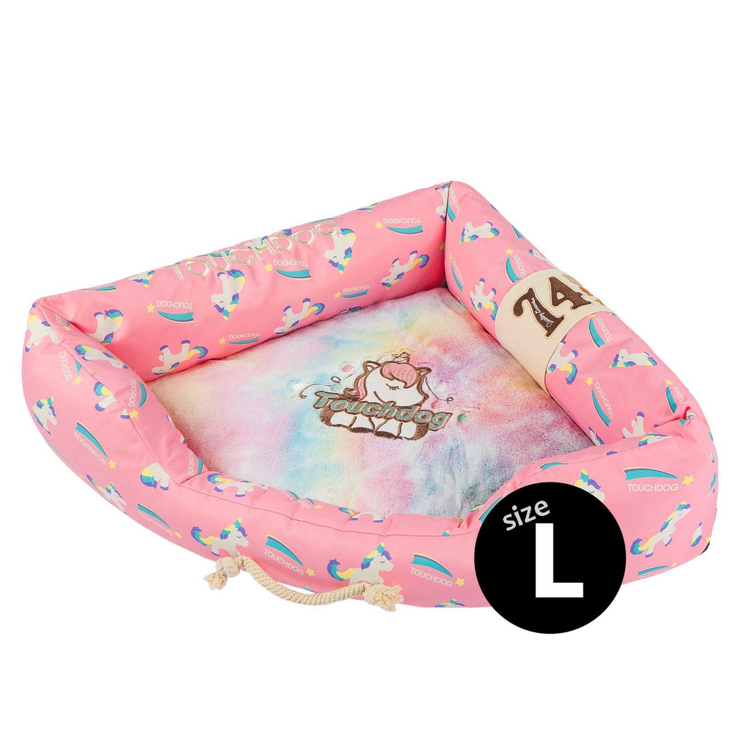 TOUCHDOG The Song Of Unicorn Premium Designer Triangle Dog Bed