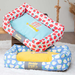 TOUCHDOG Strawberry Premium Designer Rectangular Dog Bed