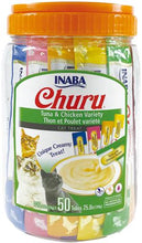 Load image into Gallery viewer, INABA CIAO Churu Tuna &amp; Chicken Variety 50 Tubes
