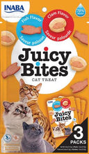 Load image into Gallery viewer, INABA CIAO Juicy Bites Cat Treats Fish &amp; Clam
