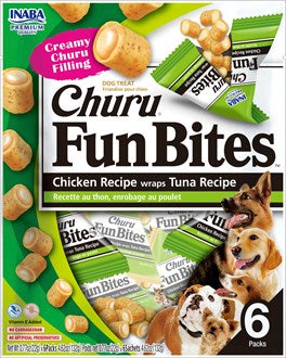 INABA CIAO Dog Churu Fun Bites Chicken Recipe Wraps Tuna Recipe