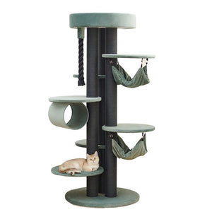 PETSBELLE Cat Tree With Solid Wood 1.73m