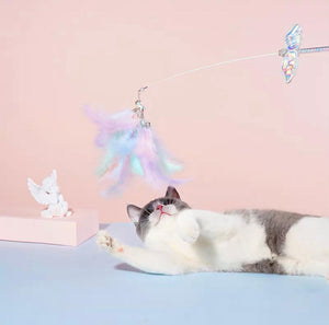 ZEZE Fairy Style Cat Wand With Feather