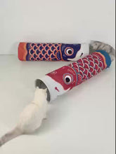Load and play video in Gallery viewer, WOHOO MARKET Colorful Carp Flag (Koinobori) Large Cat Tunnel
