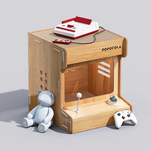 POPOCOLA Wooden Gaming Pet Scratcher With Catnip Ball