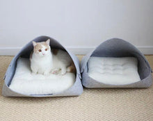 將圖片載入圖庫檢視器 CATSCITY Washable Pet Bed For All Seasons With Cushion And Cooling Pad

