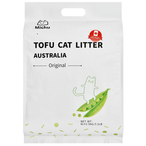 MICHU Natural Clumping Tofu Cat Litter 2.5kg/6L
