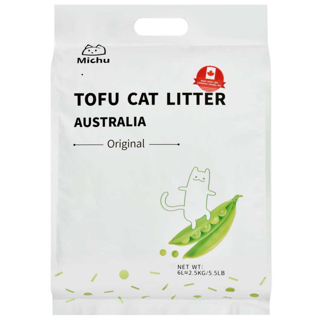 MICHU Natural Clumping Tofu Cat Litter 2.5kg/6L