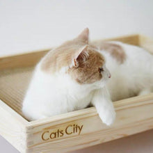 Load image into Gallery viewer, CatsCity Pinewood Wooden Pet Bed With Sisal And Cotton Mats
