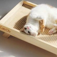 將圖片載入圖庫檢視器 CatsCity Pinewood Wooden Pet Bed With Sisal And Cotton Mats
