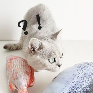 WOHOO MARKET Fish Cat Toy With Catnips