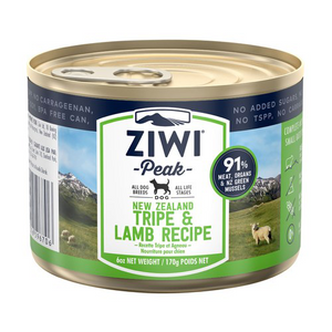 ZIWI PEAK Wet Tripe & Lamb Recipe Dog Food 12 cans 170g